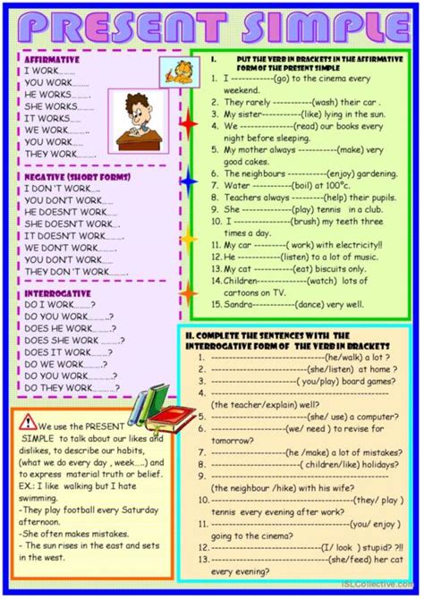 Image result for English Language Present Simple Grammar Practice
