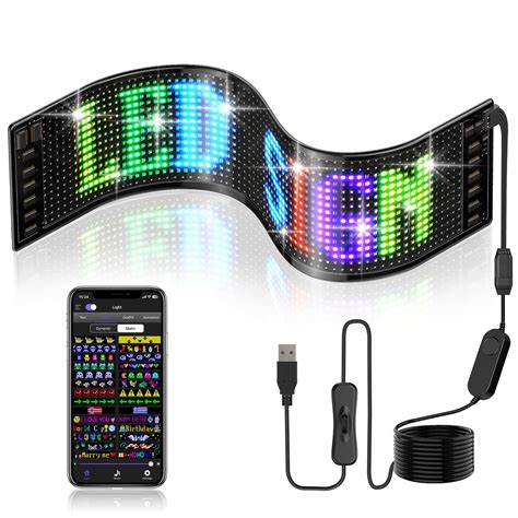 Amazon.com: Programmable Led Sign, 27''x5'' Pre-made Animations ...