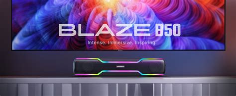 CrossBeats Blaze B50 | 50W Sound bar | Gaming RGB Light | FM Radio AUX ...