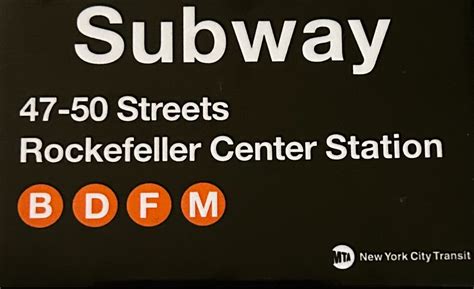 Rockefeller Center Station Subway Sign On a 2”x3” Metal Refrigerator ...