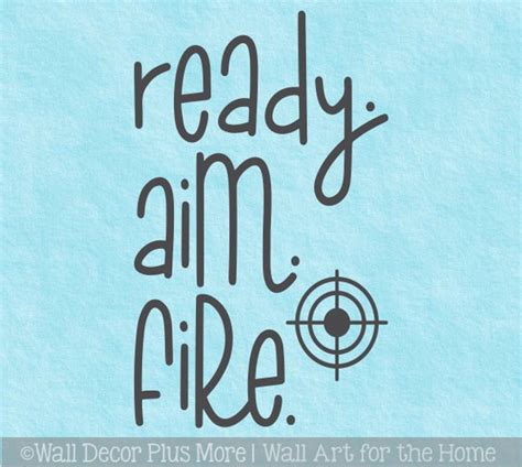 Ready Aim Fire Logo Ready Aim Fire Poster | Beige Bathroom Typography