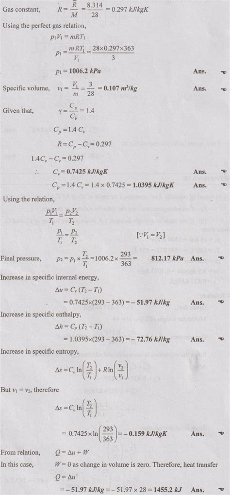 Solved Anna University Problems on Thermodynamic Relations