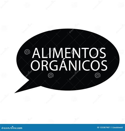 Organic Food Stamp in Spanish Stock Vector - Illustration of isolated ...