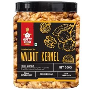 Nutty Yogi Walnuts Jar 200g| Premium Akrot Giri | Rich in Protein ...