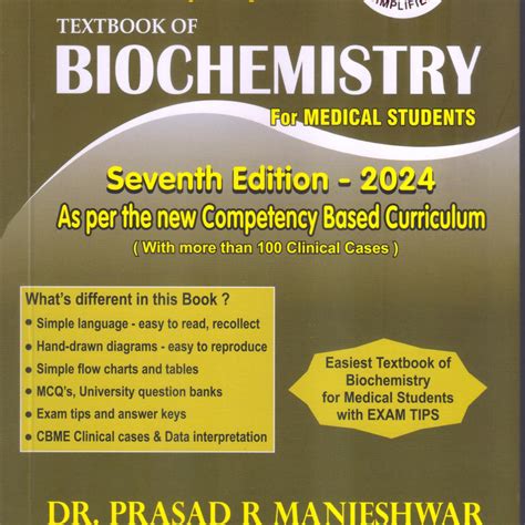 Textbook Of Biochemistry For Medical Students 7th/2024 BY Prasad R Man ...