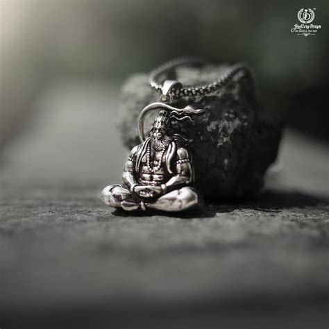 Hanuman Silver Pendant with Silver Chain – Jewllery Design