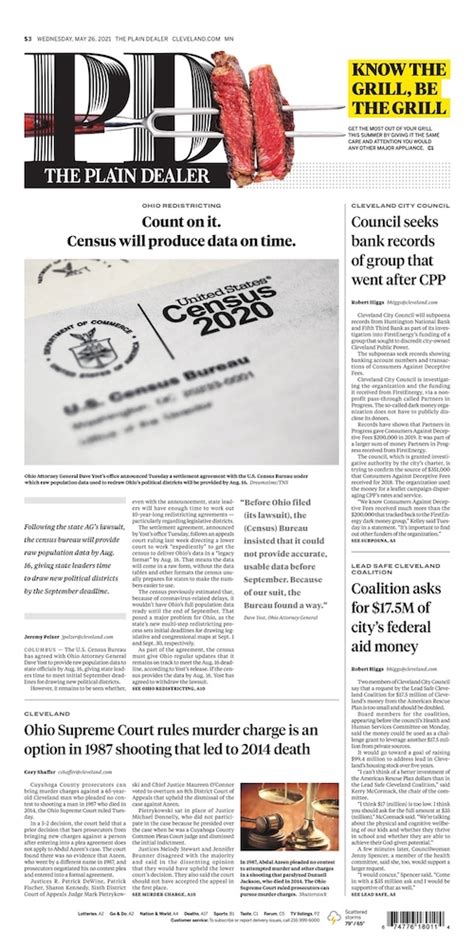 The Plain Dealer’s front page for January 11, 2021 - cleveland.com