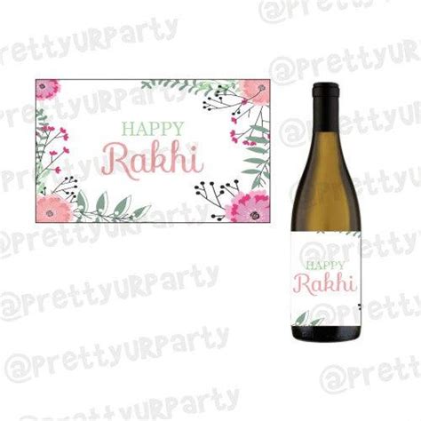 Personalised Pink Floral Rakhi Label – PRETTY UR PARTY