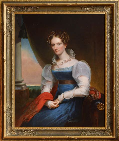 American artist Portrait German lady 19th century Oil painting by J. Eichholtz For Sale at ...