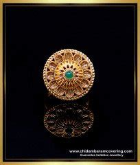 Buy Traditional Antique Ladies Rings Gold Design for Wedding