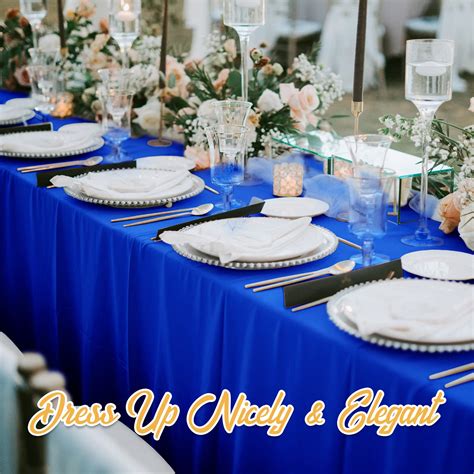 Snapklik.com : BRILLMAX 6 Pack Royal Blue Tablecloths For 8 Foot ...