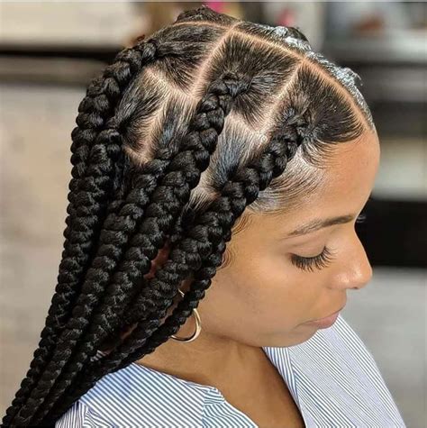 Jumbo Knotless Braids | Braids hairstyles pictures, Big box braids ...