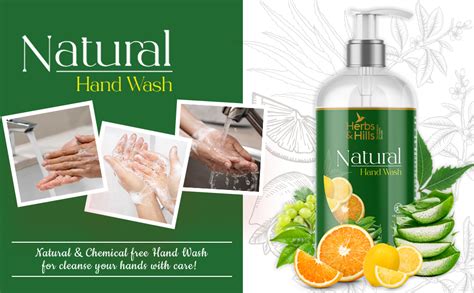 Herbs & Hills Natural Hand Wash, Lemon Fragrance - 300ml Dispenser ...