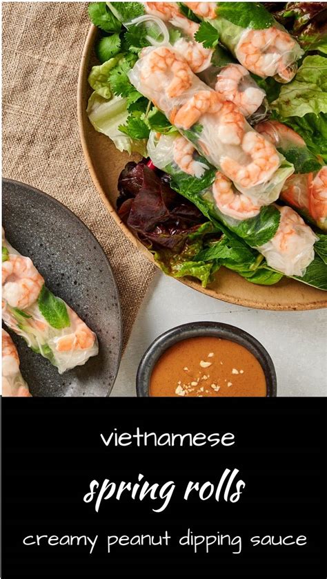 vietnamese spring rolls with peanut sauce - glebe kitchen