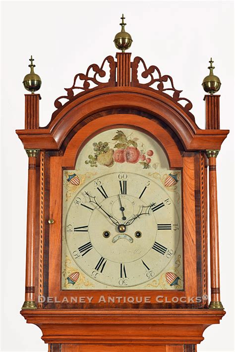 Samuel Abbott of Dover, New Hampshire. Tall clock featuring an inlaid ...