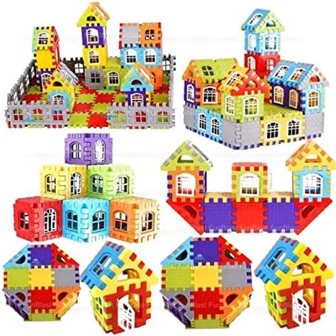 Buy FunBlast House Building Blocks Toy, DIY Blocks for Kids Puzzle ...