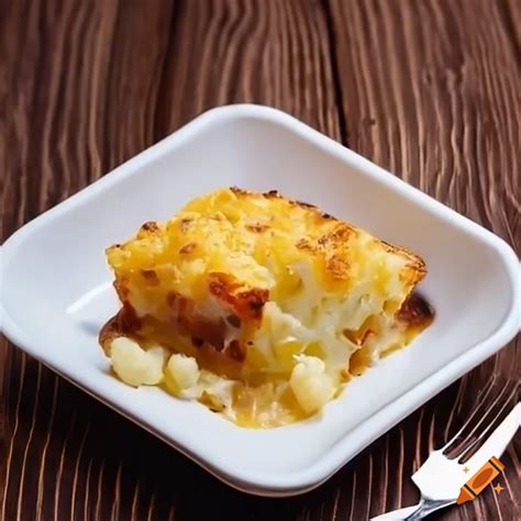 Cheesy baked potato and cauliflower casserole on Craiyon