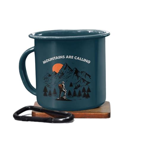 Buy WANDERLOOMS Printed Coffee Mug | Food Grade Steel with Enamel ...