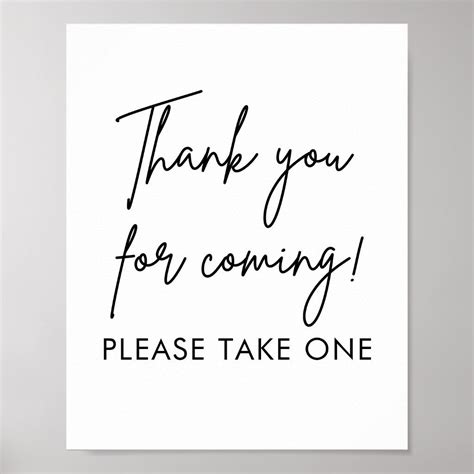 Printable Wedding Favors Please Take One Sign | Zazzle in 2025 ...