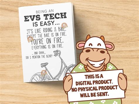 EVS Tech Card Printable, National Healthcare Environmental Services Week Gift, EVS Tech Gift ...