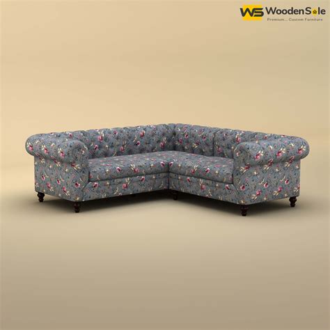 Buy Maharaja Corner Sofa (Cotton, Floral Printed) Online In India At ...