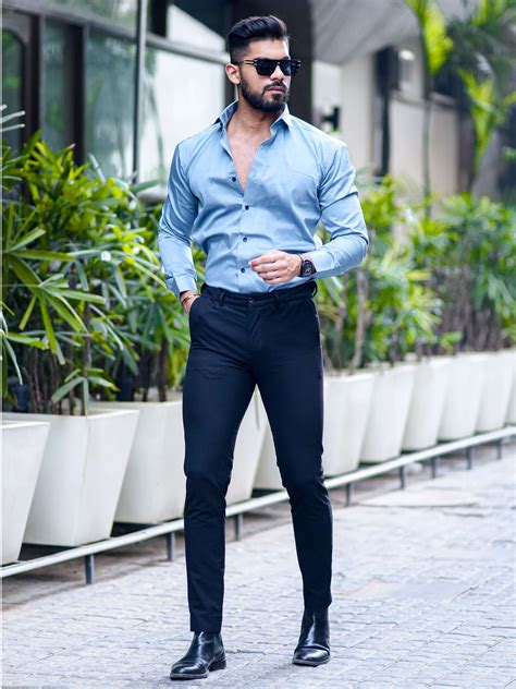 Formy Aqua Blue Luxury Cotton Shirt For Men's – The Foomer