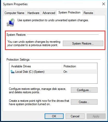 System Restore Not Working Fix 的图像结果
