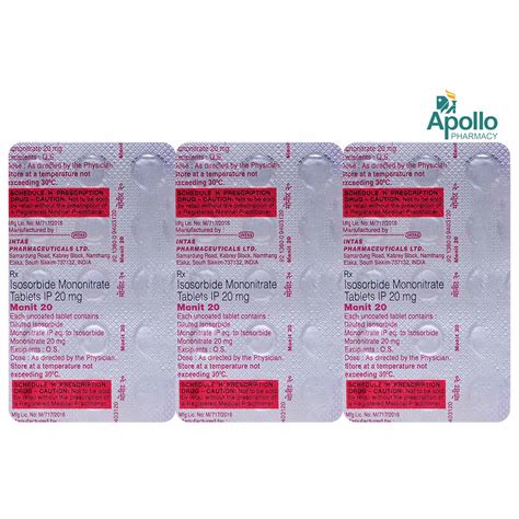 Monit 20 Tablet 15's Price, Uses, Side Effects, Composition - Apollo ...