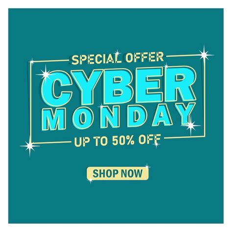 Cyber monday special offer with light effects sales advertisement on ...