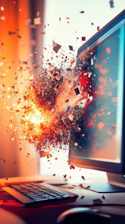 Grren Screen Computer Exploding 的图像结果