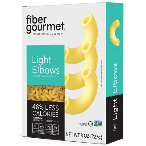 Amazon.com : Fiber Gourmet Pasta - Light Elbow Pasta - Low Net Carb, Fiber-Rich, Low Calorie ...