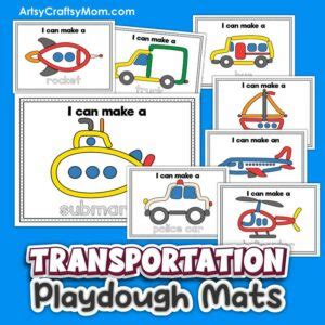 Transportation Playdough Craft 的图像结果