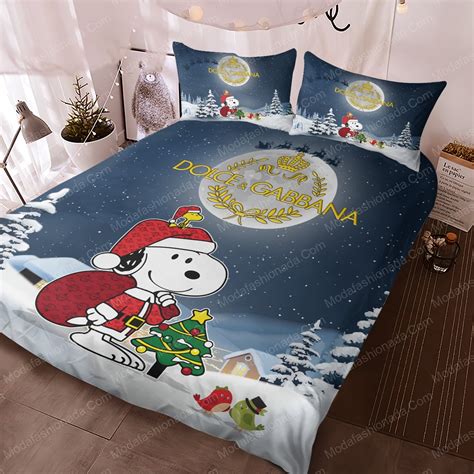 Snoopy Dog Dolce & Gabbana Merry Christmas Bedding Sets - Luxury ...