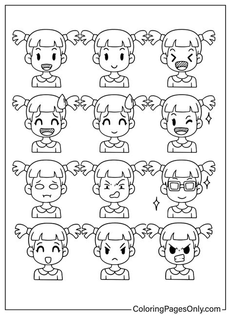 30+ Emotions Coloring Pages - Free Printable PDF & Online Coloring