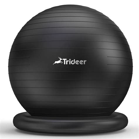 Trideer Exercise Yoga Ball Chair with Base for Home Office Desk ...