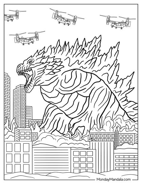 Godzilla 2014 Coloring Page | Free Printable Coloring Pages