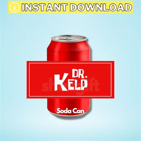 Cartoon Under the Sea Dr Kelp and Diet Dr Kelp Soda Label Birthday ...