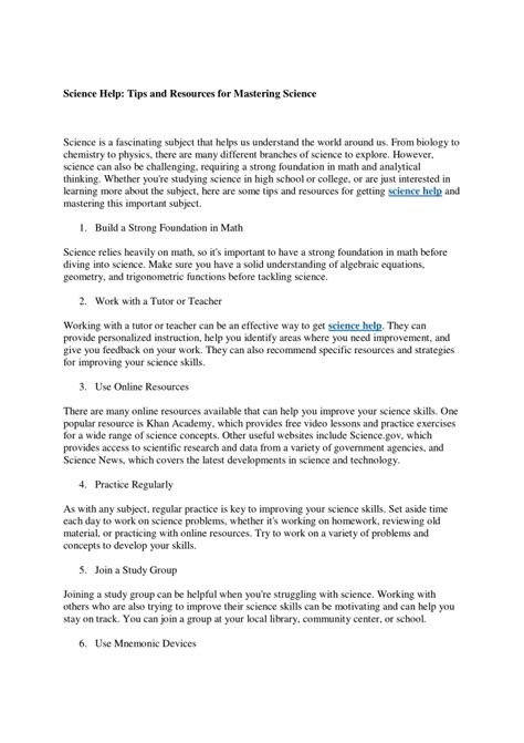 Image result for Science Help