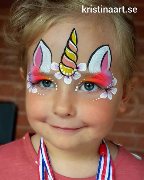 Kristina Aspén #Ansiktsmålning #Facepainting on Instagram: "This is an quite easy unicorn design ... - painting of unicorn in fence