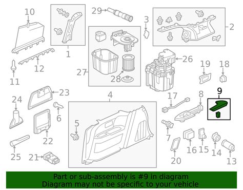 84662-TK8-A01ZC - 2011-2017 Honda Odyssey - Base L Armrest *YR400L* (Sienna Beige) | Honda Parts ...