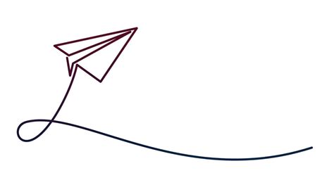 One line flying paper airplane symbol. 54663342 Vector Art at Vecteezy