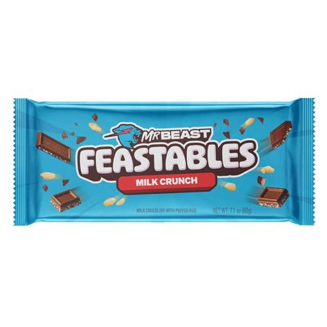 Mr Beast Milk Crunch Chocolate Bar Feastable 60gr | Candy Snack Experts