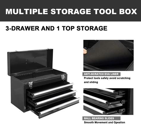 BIGRED BIG RED 3 Drawer 20“ Metal Tool Box Portable Steel India | Ubuy