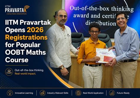 IITM Pravartak Opens 2026 Registrations for Free OOBT Maths