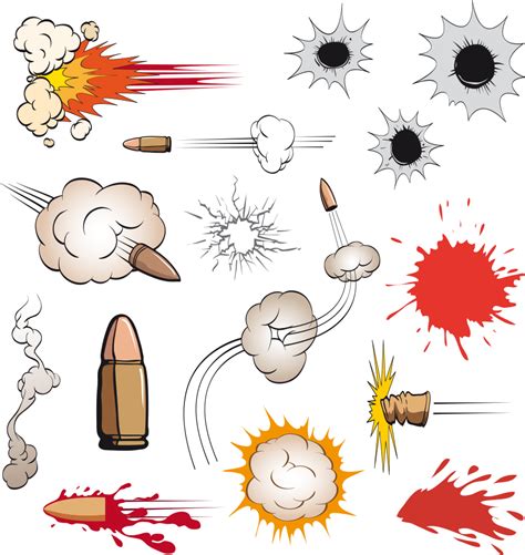 Cartoon Firearm Clip Art Vector - Gunshot In Comic Book (903x956), Png ...