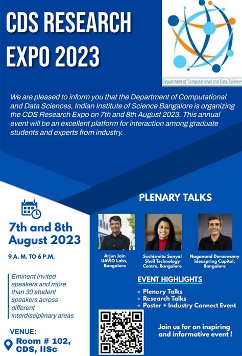 CDS Research Expo 2023: Department of Computational and Data Sciences ...