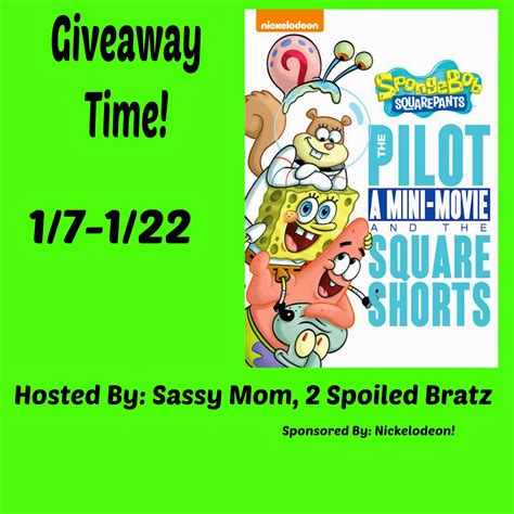 Missy's Product Reviews : Spongebob The Pilot Giveaway Sponsored