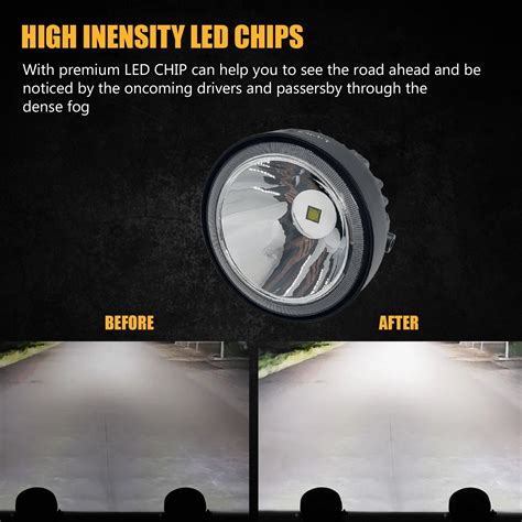 LIU HJG 4 Inch White Super Bright Driving Fog Light | High Power LED F
