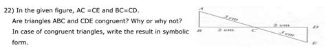 I need help in this question chapter is congruence of triangle - Brainly.in