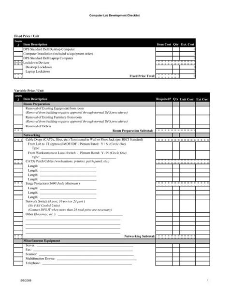 Computer Lab Checklist 的图像结果